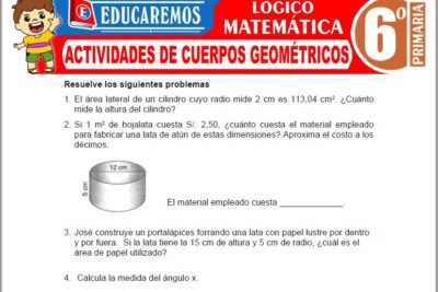 Ejercicios de Actividades de Cuerpos Geométricos para Sexto Grado de Primaria