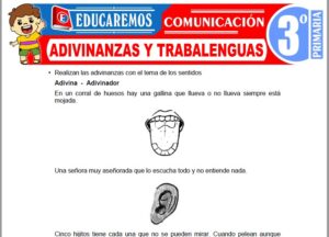 Adivinanzas y Trabalenguas para Tercero de Primaria » (Fichas GRATIS) 📚