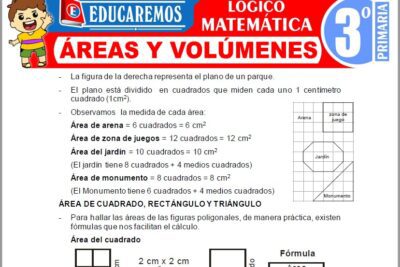 Ejercicios de Áreas y Volúmenes para Tercer Grado de Primaria
