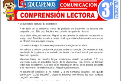 Ejercicios de Comprensión Lectora para Tercer Grado de Primaria