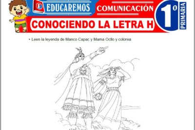 Ejercicios de Conociendo la Letra H para Primer Grado de Primaria