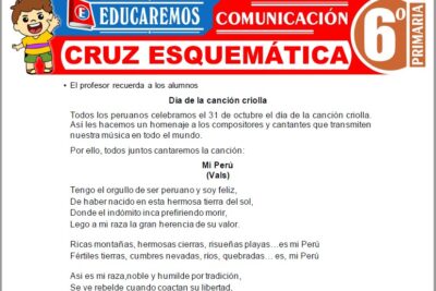Ejercicios de Cruz Esquemática para Sexto Grado de Primaria