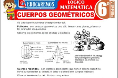 Ejercicios de Cuerpos Geométricos para Sexto Grado de Primaria