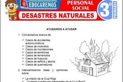 Ejercicios de Desastres Naturales para Tercer Grado de Primaria