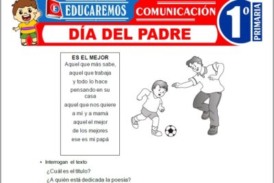 Ejercicios de Día del Padre para Primer Grado de Primaria