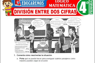 Ejercicios de División Entre dos Cifras para Cuarto Grado de Primaria