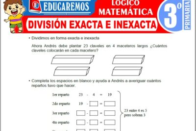 Ejercicios de División Exacta e Inexacta para Tercer Grado de Primaria