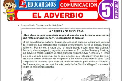 Ejercicios del Adverbio para Quinto Grado de Primaria