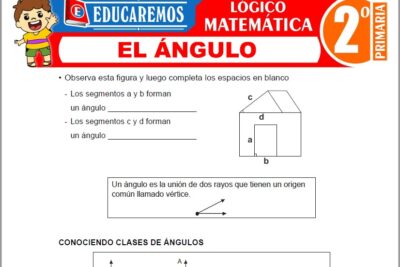 Ejercicios del Ángulo para Segundo Grado de Primaria