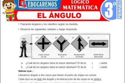 Ejercicios del Ángulo para Tercer Grado de Primaria