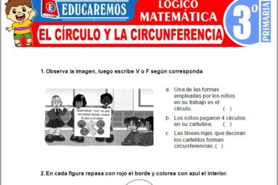 Ejercicios del Círculo y La Circunferencia para Tercer Grado de Primaria