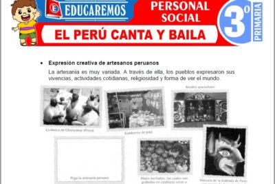Ejercicios del Perú Canta y Baila para Tercer Grado de Primaria