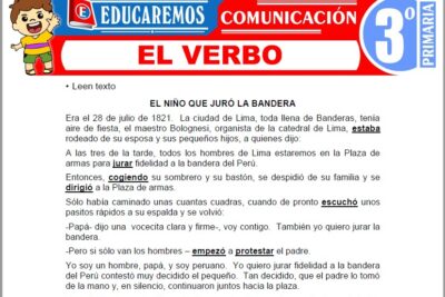 Ejercicios del Verbo para Tercer Grado de Primaria