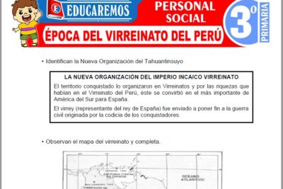 Ejercicios de Época del Virreinato del Perú para Tercer Grado de Primaria
