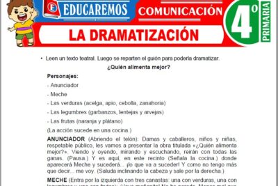 Ejercicios de La Dramatización para Cuarto Grado de Primaria