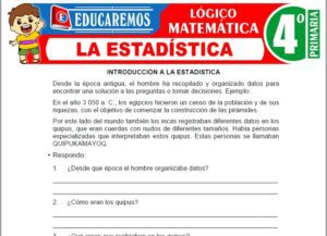 La Estadística para Cuarto de Primaria » (Fichas GRATIS) 📚