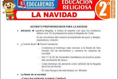 Ejercicios de La Navidad para Segundo Grado de Primaria