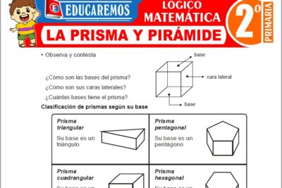 Ejercicios de La Prisma y Pirámide para Segundo Grado de Primaria