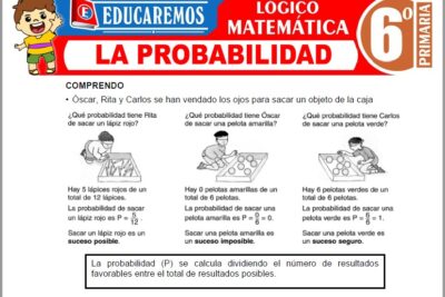 Ejercicios de La Probabilidad para Sexto Grado de Primaria