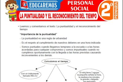 Ejercicios de La Puntualidad y el Reconocimiento del Tiempo para Segundo Grado de Primaria