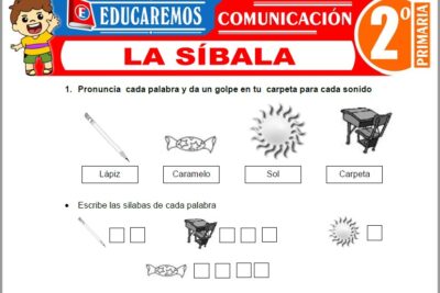 Ejercicios de La Sílaba para Segundo Grado de Primaria