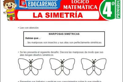 Ejercicios de La Simetría para Cuarto Grado de Primaria