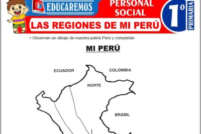 Ejercicios de Las Regiones de mi Perú para Primer Grado de Primaria