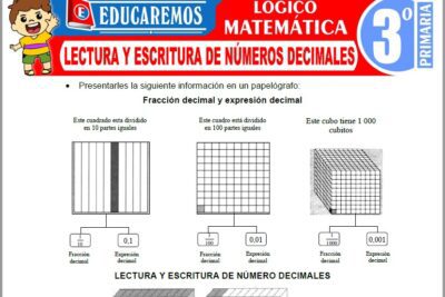 Ejercicios de Lectura y Escritura de Números Decimales para Tercer Grado de Primaria