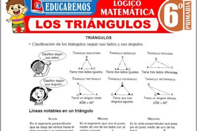 Ejercicios de Los Triángulos para Sexto Grado de Primaria