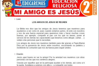 Ejercicios de Mi Amigo es Jesús para Segundo Grado de Primaria