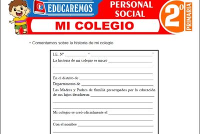 Ejercicios de Mi Colegio para Segundo Grado de Primaria