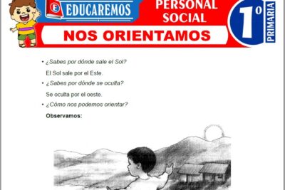 Ejercicios de Nos Orientamos para Primer Grado de Primaria
