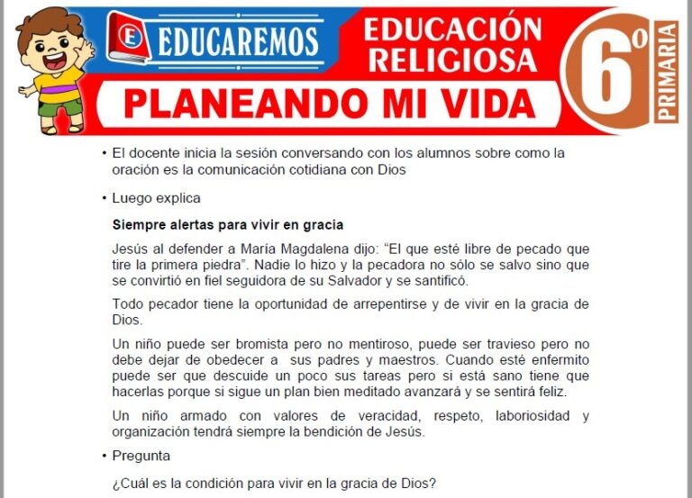 Planeando mi Vida para Sexto de Primaria » (Fichas GRATIS) 📚