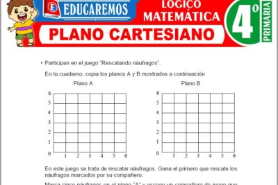 Ejercicios de Plano Cartesiano para Cuarto Grado de Primaria