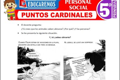 Ejercicios de Puntos Cardinales para Quinto Grado de Primaria