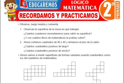 Ejercicios de Recordamos y Practicamos para Segundo Grado de Primaria