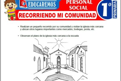 Ejercicios de Recorriendo mi Comunidad para Primer Grado de Primaria