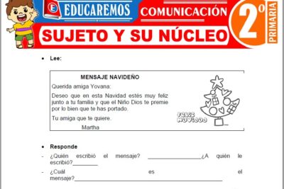 Ejercicios de Sujeto y su Núcleo para Segundo Grado de Primaria