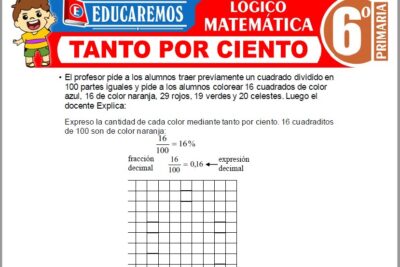 Ejercicios de Tanto por Ciento para Sexto Grado de Primaria
