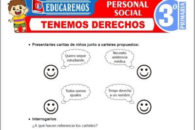 Ejercicios de Tenemos Derechos para Tercer Grado de Primaria