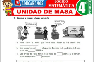 Ejercicios de Unidad de Masa para Cuarto Grado de Primaria