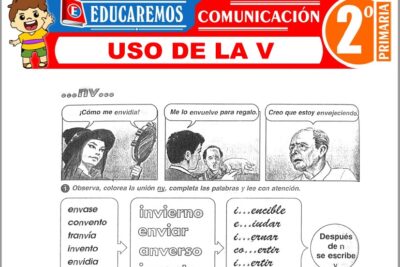 Ejercicios de Uso de la V para Segundo Grado de Primaria